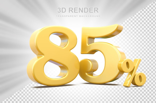 85 por ciento de oferta de oro en 3d