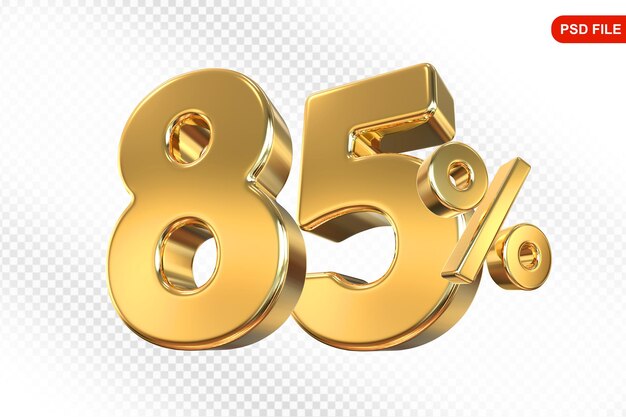 85 por ciento de oferta de oro en 3d