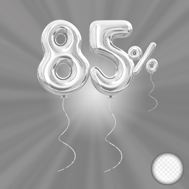 El 85 por ciento ofrece globo plateado en 3D