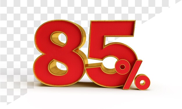 85 por ciento en renderizado 3d aislado