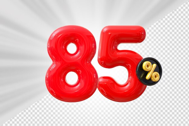 85% Rabatt auf den roten Ballon Nummer 3D