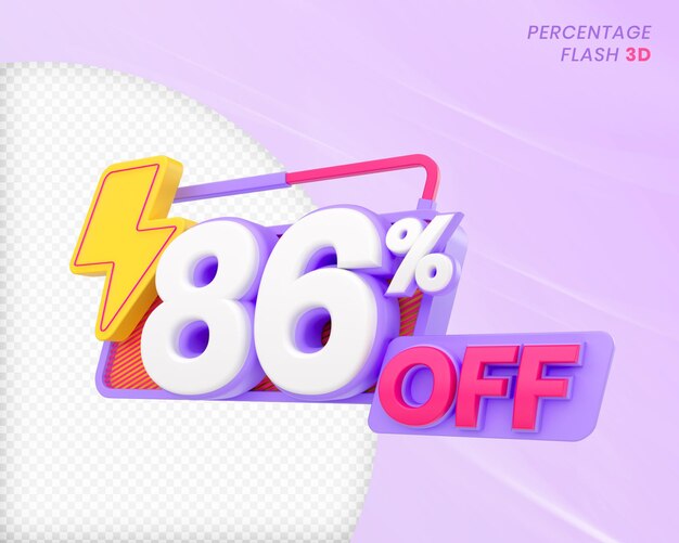 86 Prozent Rabatt mit Flash-Element 3D Render Premium PSD