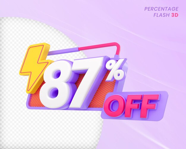 87% De Réduction Avec L'élément Flash Rendu 3d Psd Premium