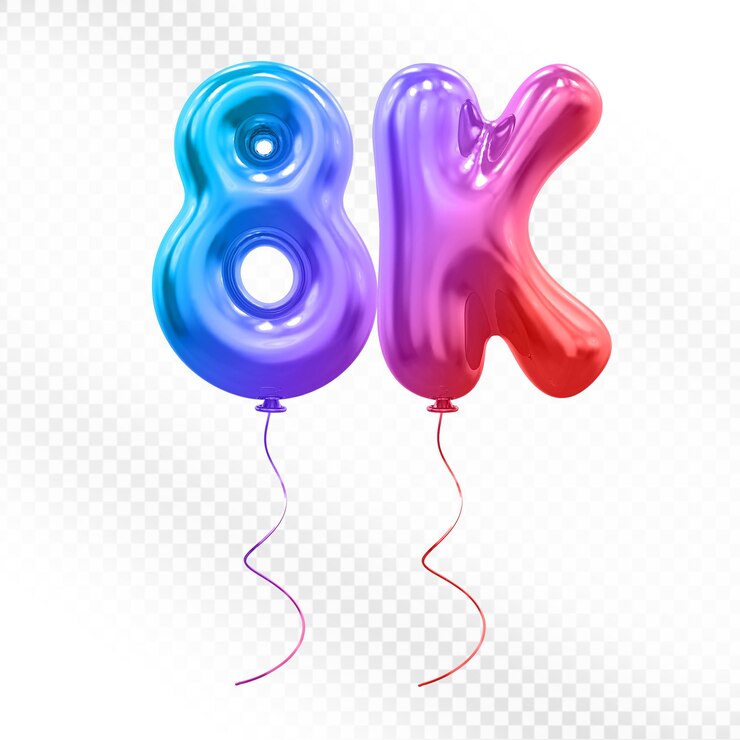 PSD 8k sigue el globo gradiente gracias por seguir