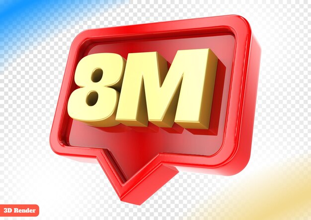 8M Seguir Renderizado 3D