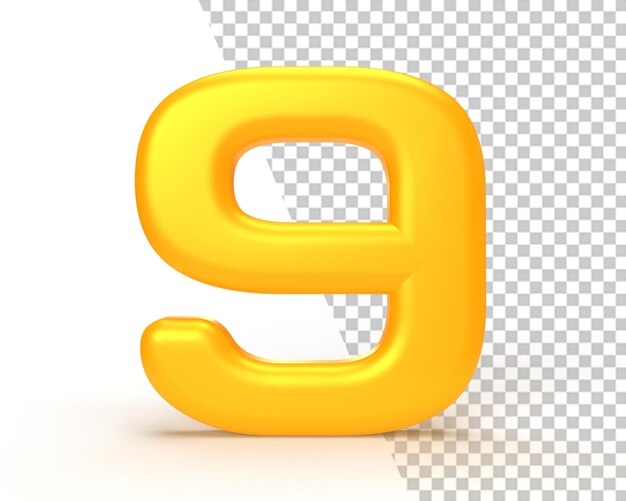 9 número nueve logo signo 3d