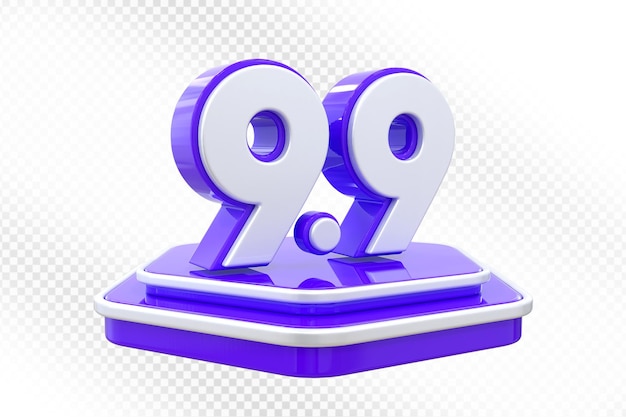 9 Venta de promoción púrpura en 3D