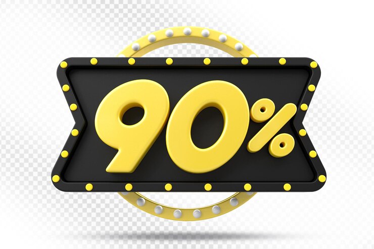 PSD el 90 por ciento de descuento en black label 3d