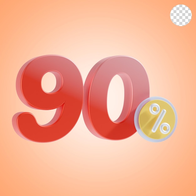 El 90 por ciento de descuento en el ícono 3D Illustratrion