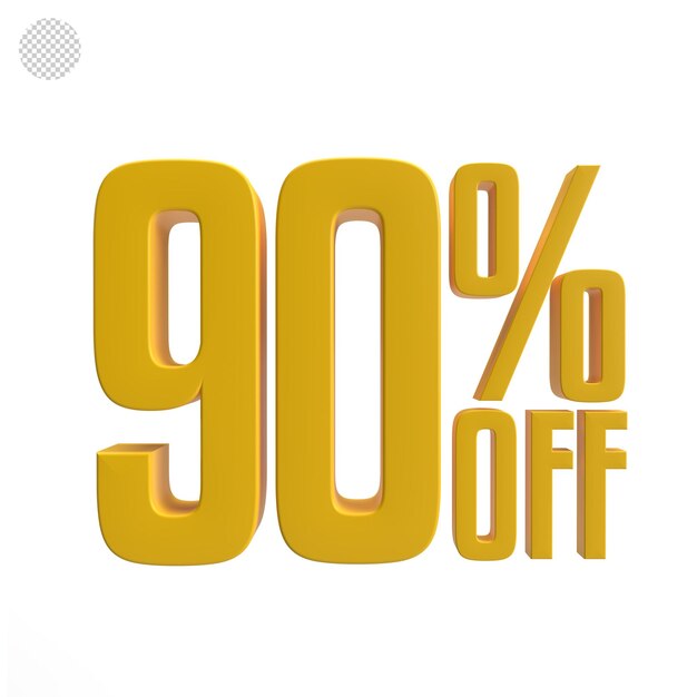 90 por ciento de descuento