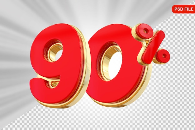 90 por ciento de oferta roja en 3D