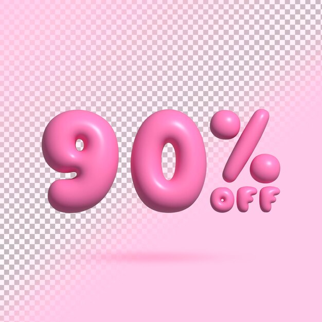 90 descuento en la venta de burbujas rosas