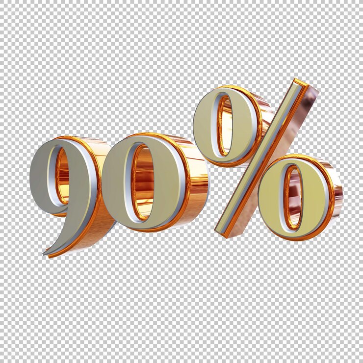 90 por cento de renderização 3D