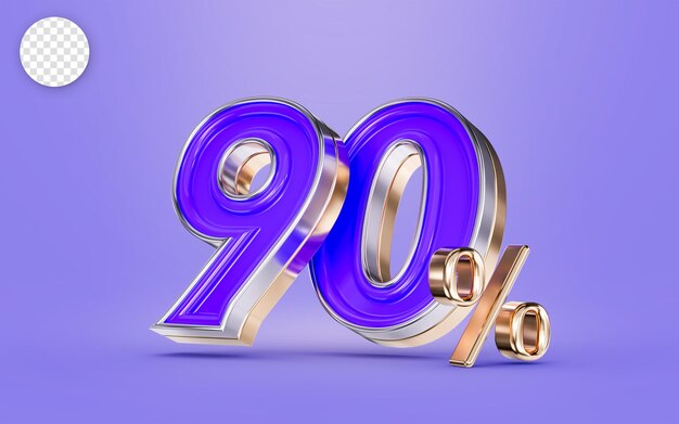 90% De Réduction Offrent Un Numéro De Couleur Violet Et Un Concept De Rendu 3d D'arrière-plan Pour Les Gros Achats