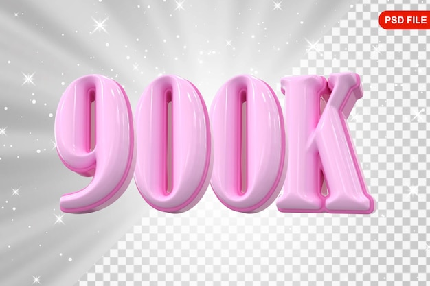 900K Follow Numero rosa Grazie per il seguito