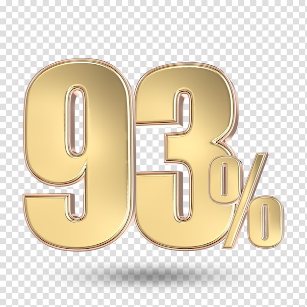 93 Número de oro Renderizado en 3D