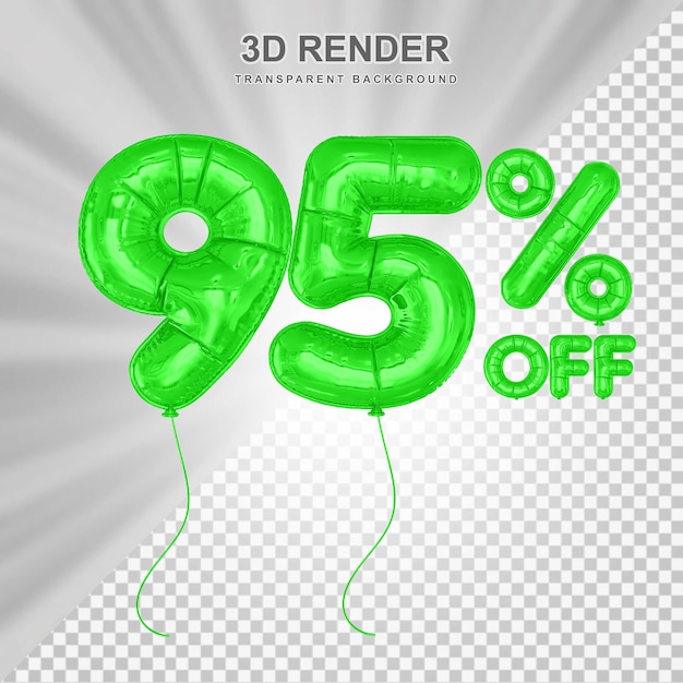 95 por ciento de descuento en globos verdes