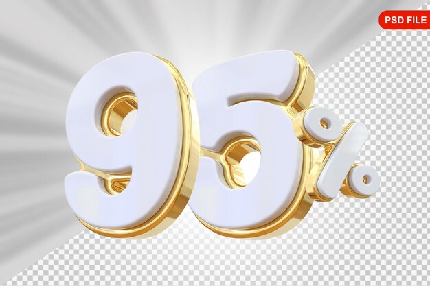 95 por ciento de oferta de oro en 3d
