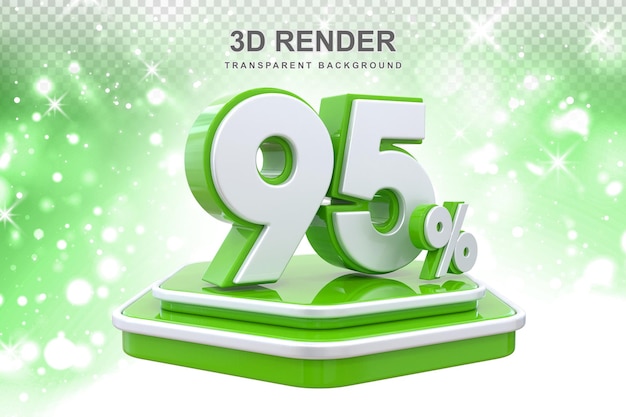 95 por ciento de promoción Podium 3d Render
