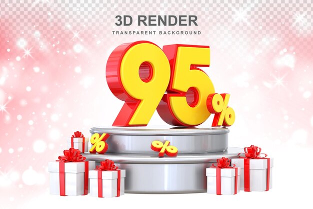 95 por ciento de promoción con regalo 3D
