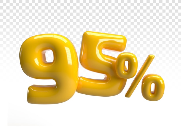 95 por ciento de renderización 3D