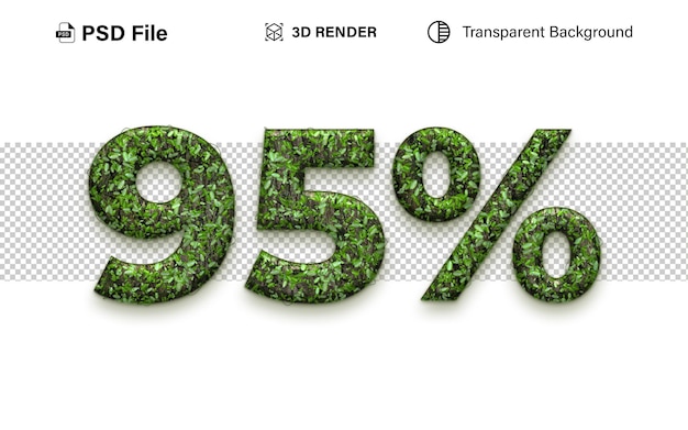 95 Grass-Effekt isoliert auf durchsichtigem Hintergrund
