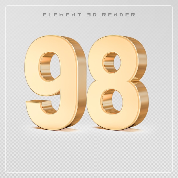 98 numero d'oro rendering 3D