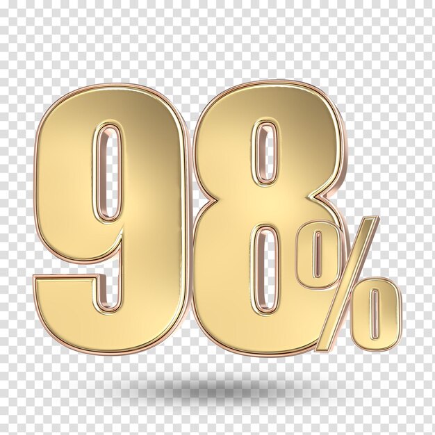 98 Número de oro Renderizado en 3D