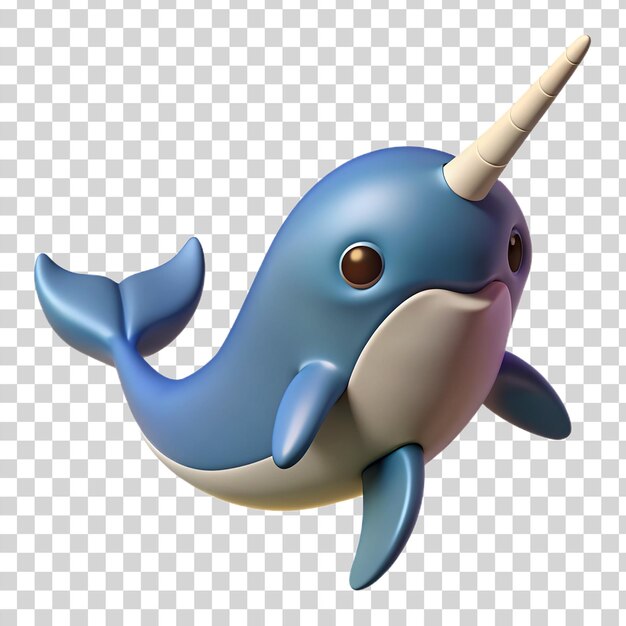 PSD a 3d dolphin on transparent background