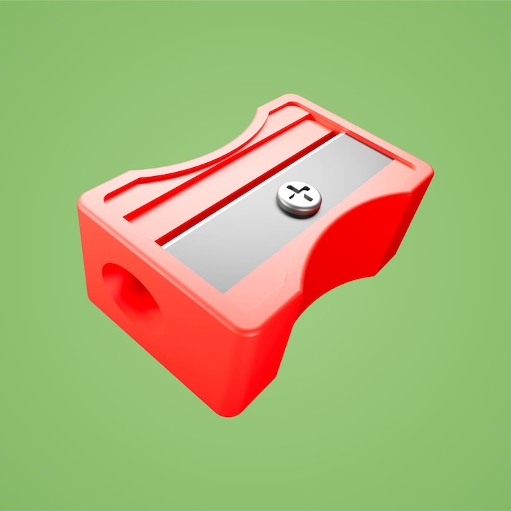 PSD a 3d icon red sharpener