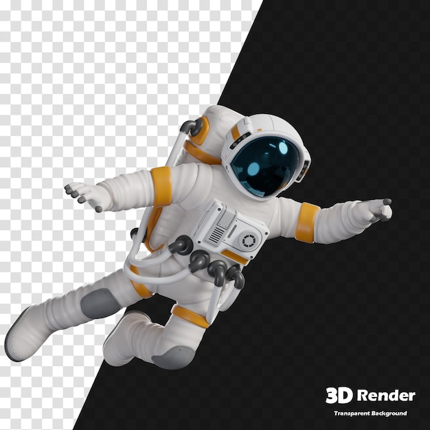a 3d illustration of a robot in the air with the words 3d on it