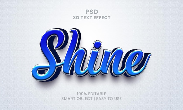 a 3d text effect with blue text effect