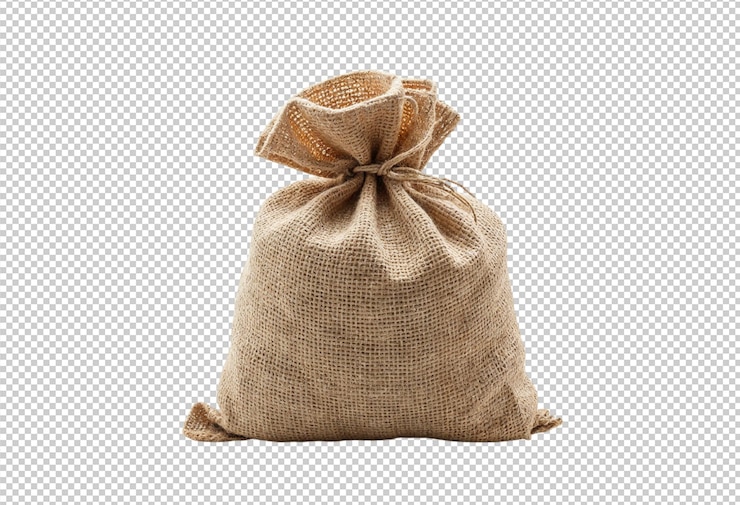 PSD a bag of brown bags with a ribbon on it