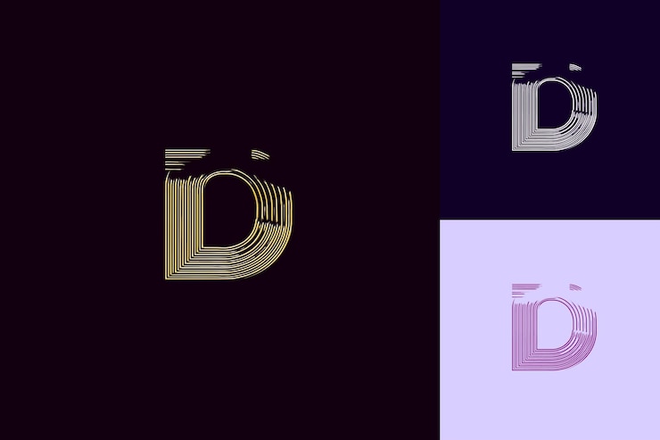 PSD a black and purple photo of a letter e
