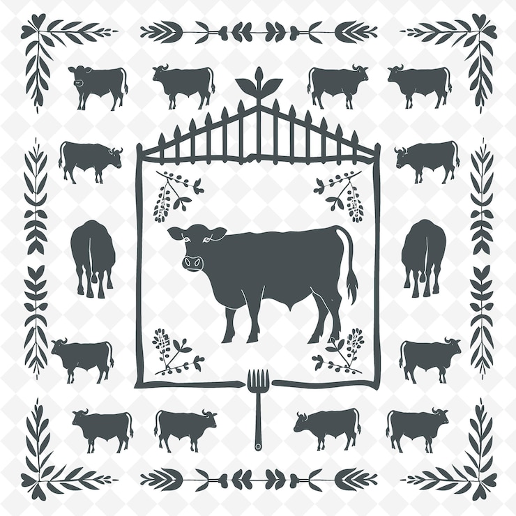 PSD a black and white photo of a cow and a sign that says quot cows quot