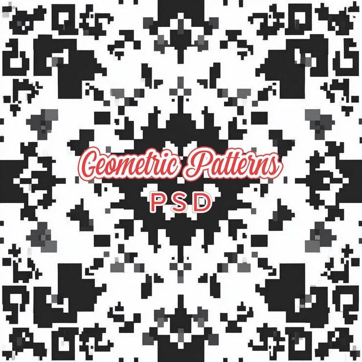 PSD a black and white vector pattern design of zodiac signs in the center