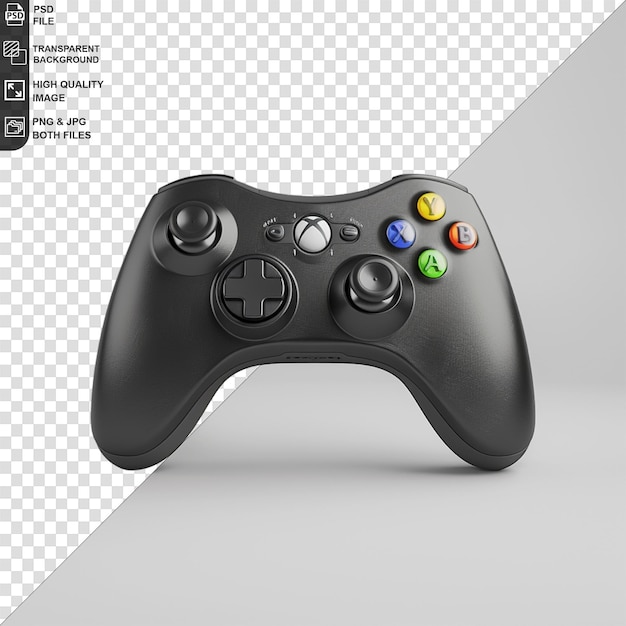 a black controller with a green button and the word quot game quot on it