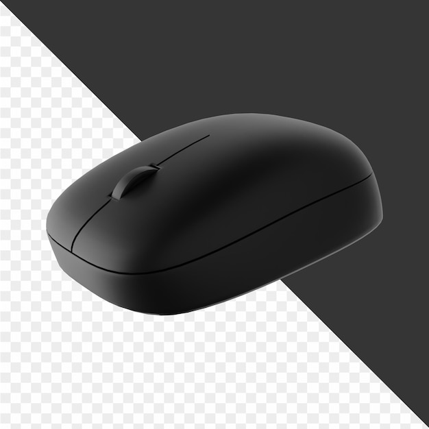 a black mouse with a black mouse on it
