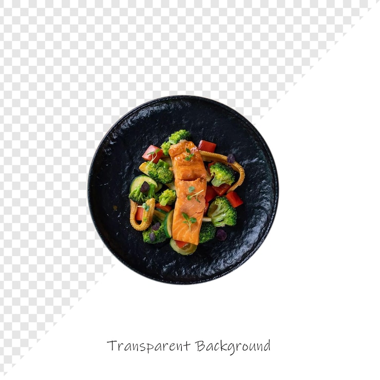 PSD a black plate with a picture of a chicken on it