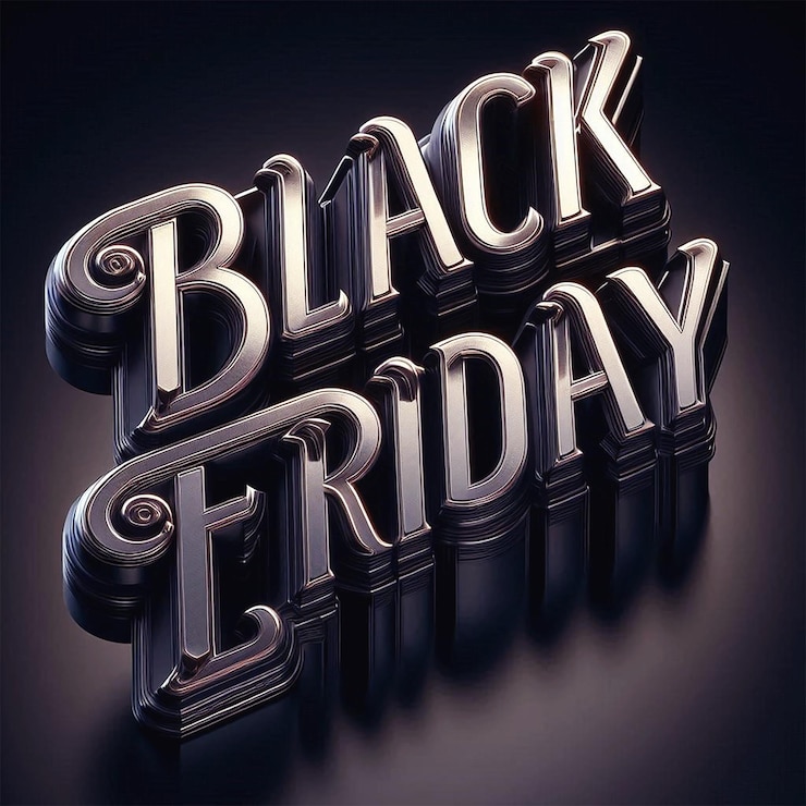 PSD a black sign that says black friday on it