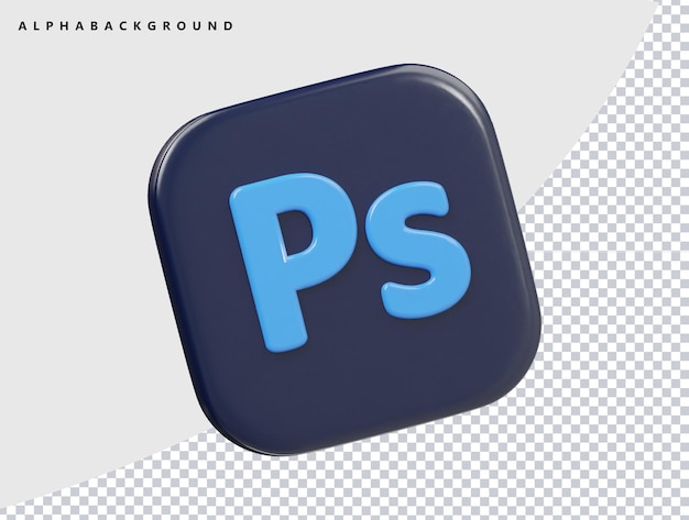 a blue and black square with p and p written on it