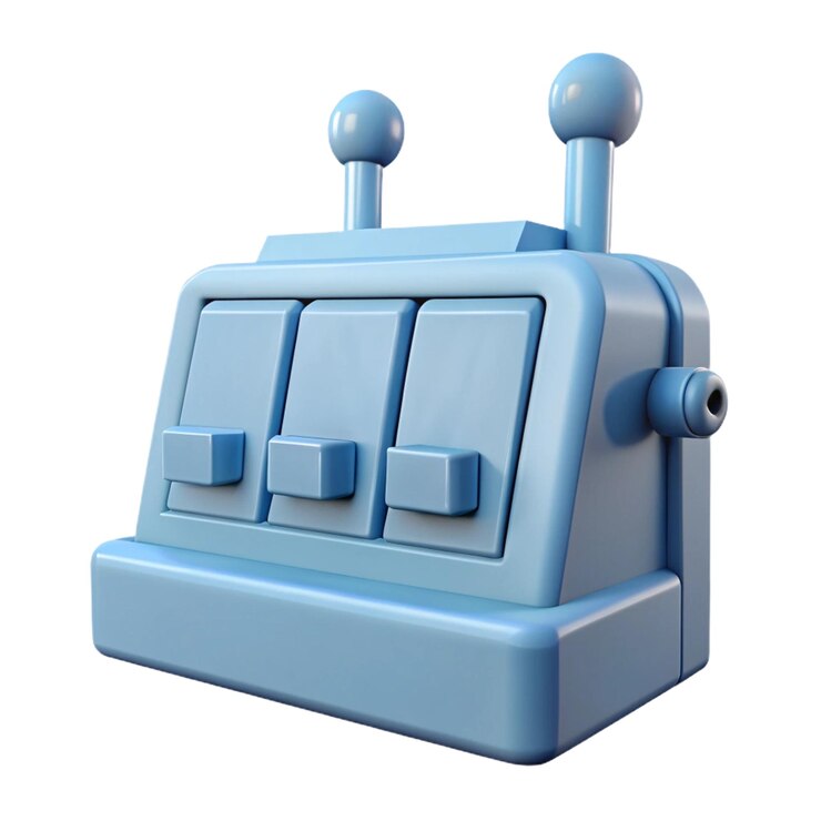 PSD a blue and white object with the word robot on it