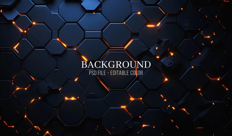PSD a blue background with a gold and black background with a blue background