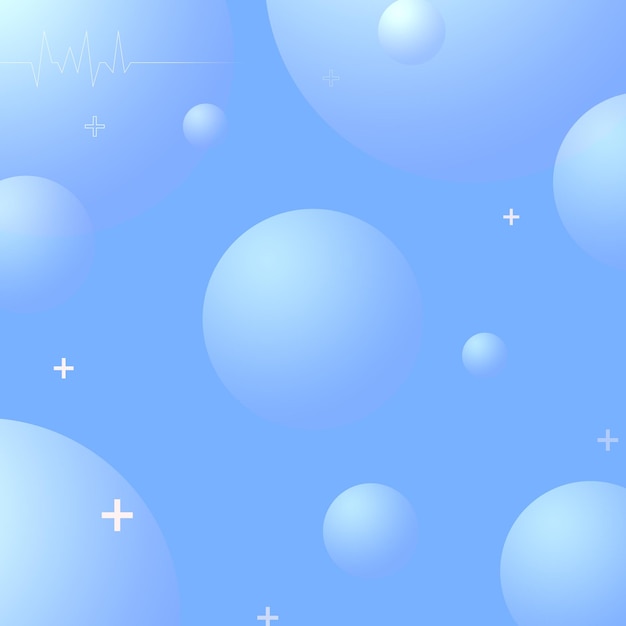 A blue background with circles and the word heart on it