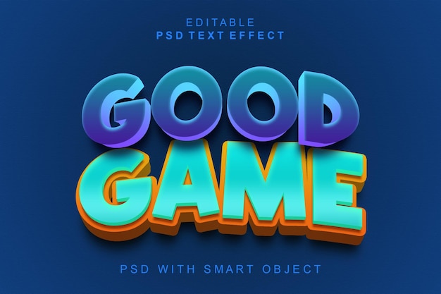 A blue background with the word good game on it