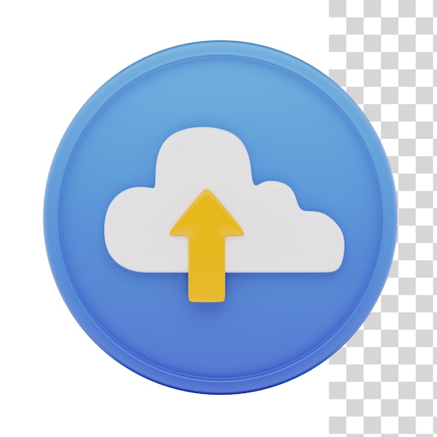 A blue circle with a yellow arrow pointing up to the right.