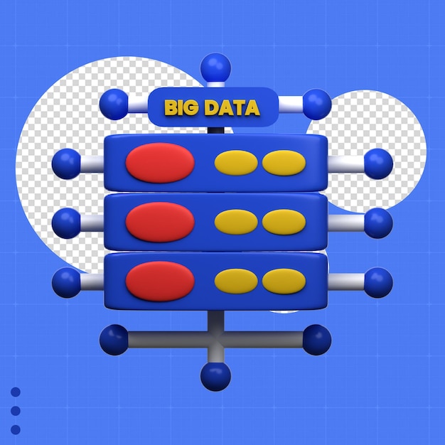 a blue display with a big data sign on it