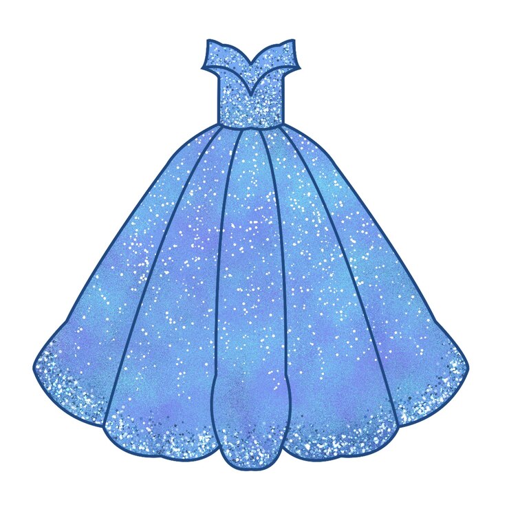 PSD a blue dress with a blue sequined dress