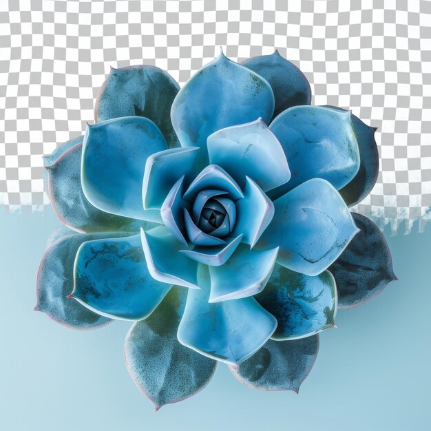 PSD a blue flower with a black center that says  blue  on it