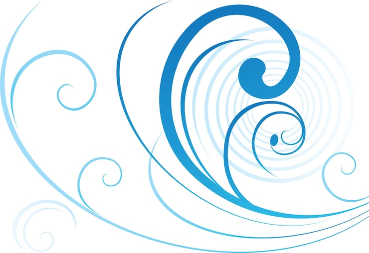 PSD a blue spiral with spirals